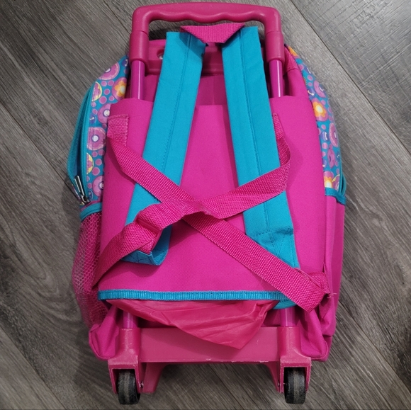 Dora The Explorer Rolling Backpack With Wheels Suitcase Boots Carrying - Picture 8 of 8